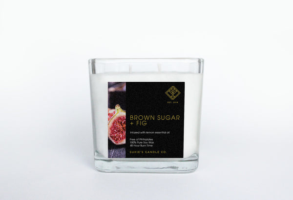 Brown Sugar + Fig 100% Pure Soy Double Wick Candle
