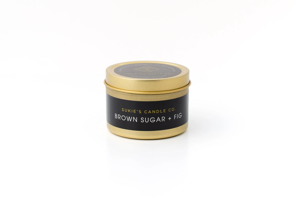Brown Sugar + Fig 100% Pure Soy Travel Size Candle Sukie's Candle Co.