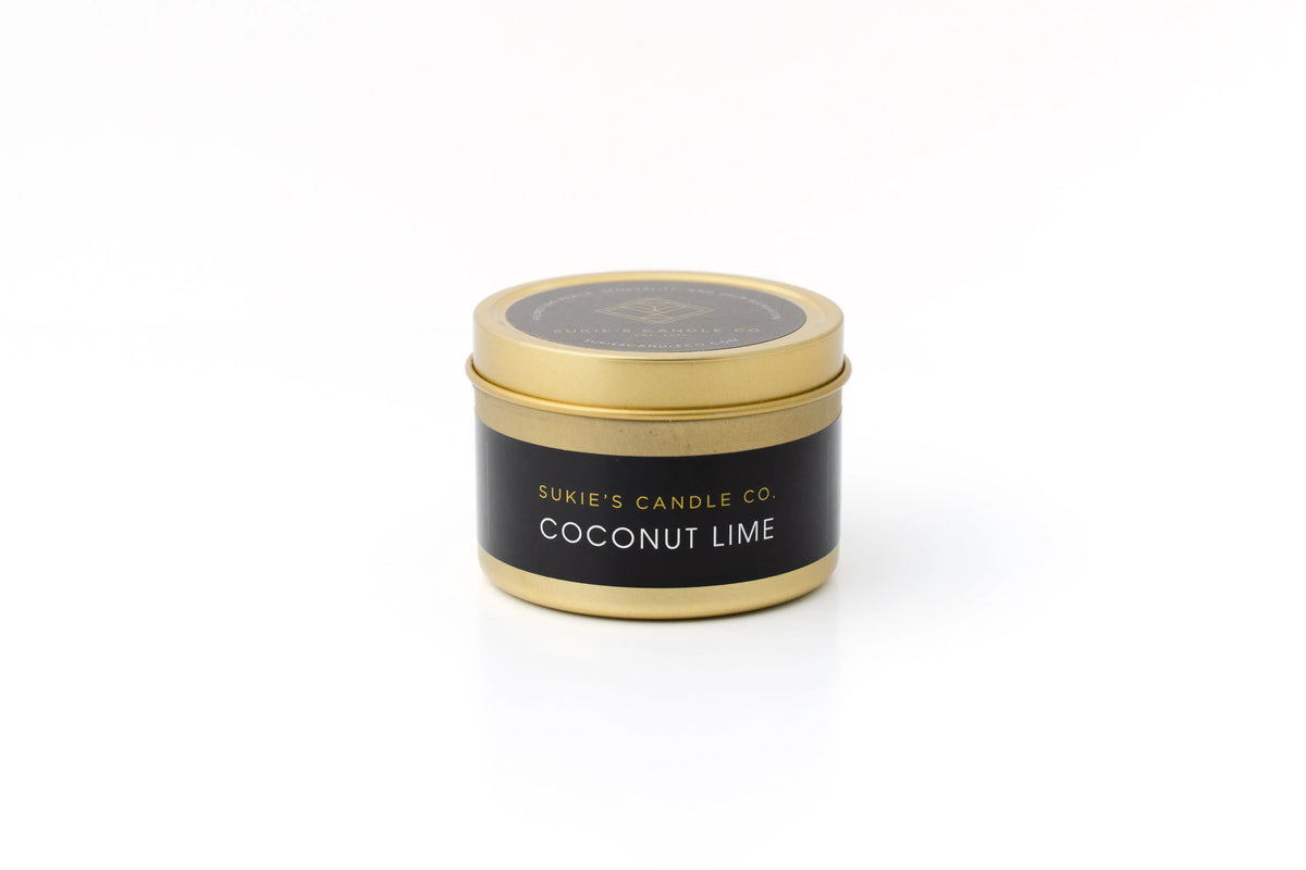 Coconut Lime 100% Pure Soy Travel Size Candle Sukie's Candle Co.