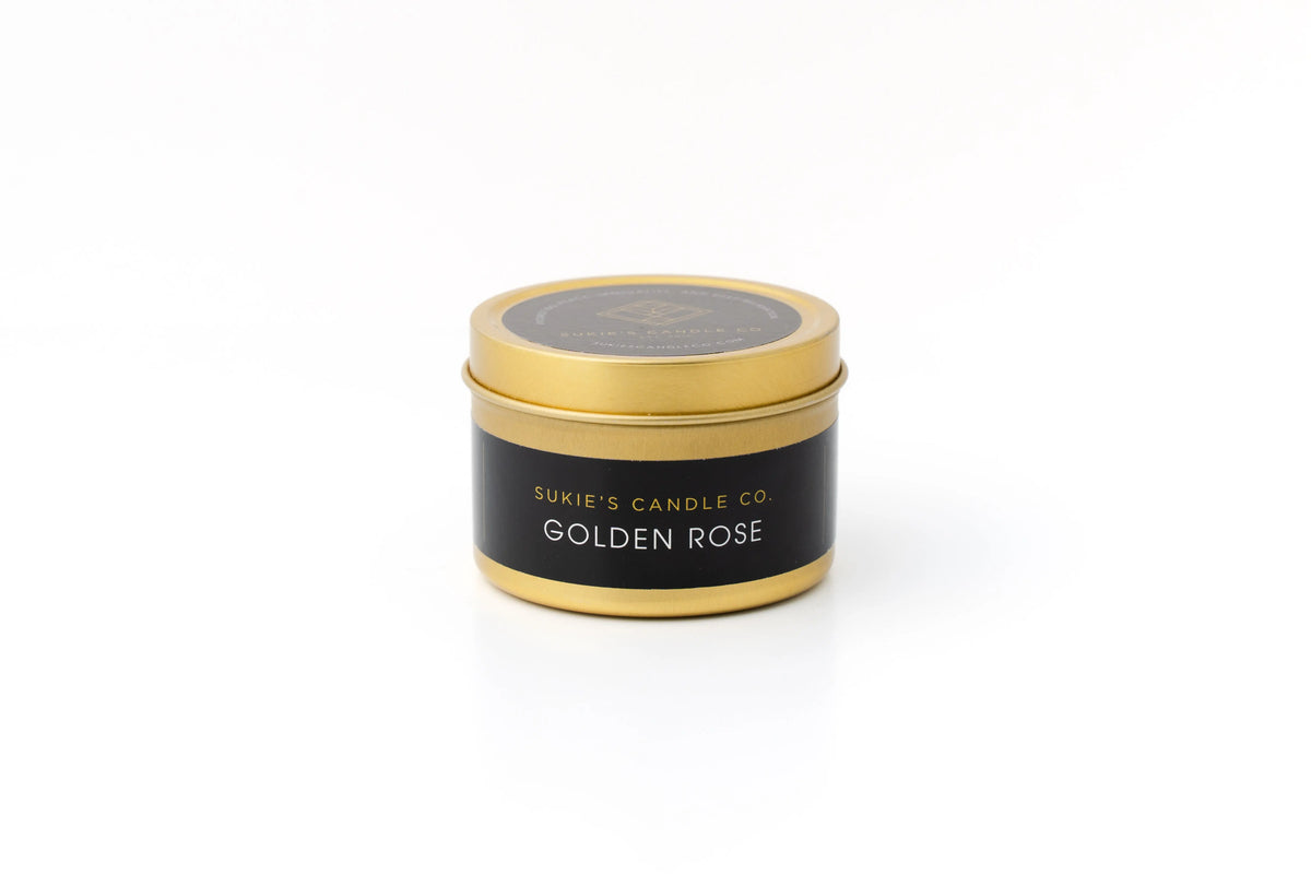 Golden Rose 100% Pure Soy Travel Size Candle Sukie's Candle Co.