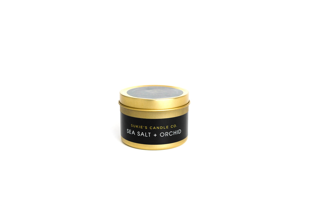 Sea Salt + Orchid 100% Pure Soy Travel Size Candle Sukie's Candle Co.