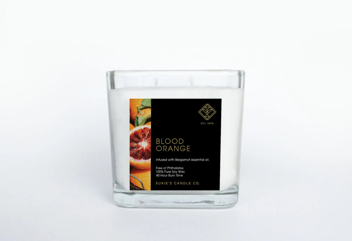 Blood Orange 100% Pure Soy Double Wick Candle Sukie's Candle Co.