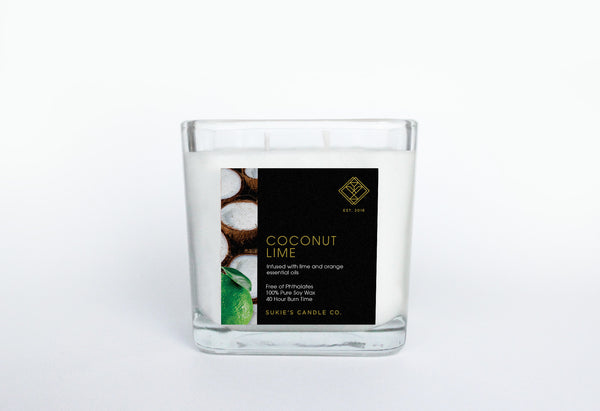 Coconut Lime 100% Pure Soy Double Wick Candle