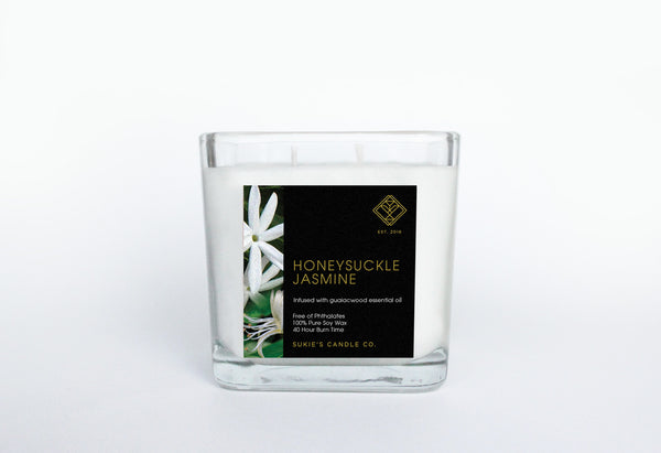 Honeysuckle Jasmine 100% Pure Soy Double Wick Candle