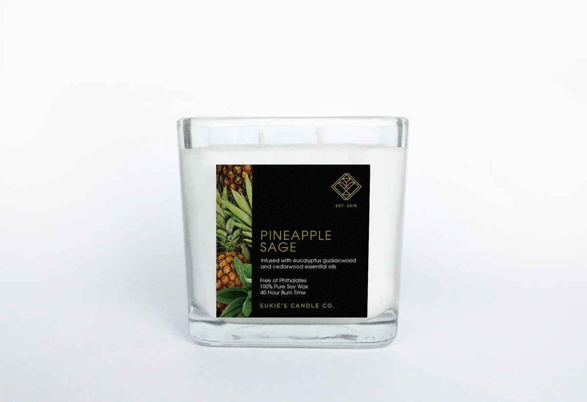 Pineapple Sage 100% Pure Soy Double Wick Candle