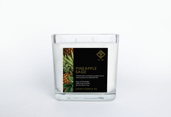 Pineapple Sage 100% Pure Soy Double Wick Candle