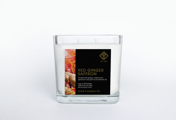 Red Ginger Saffron 100% Pure Soy Double Wick Candle